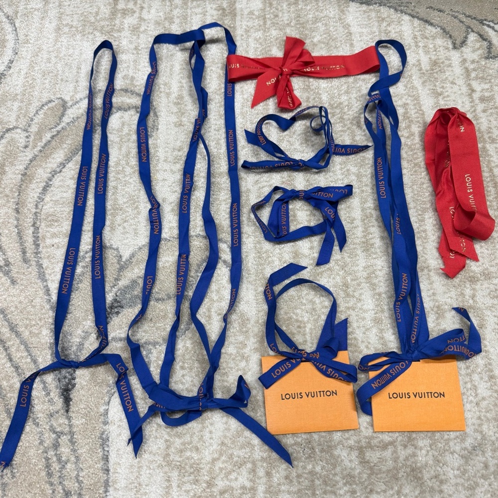 Authentic Louis Vuitton Blue and Red Ribbon Collection